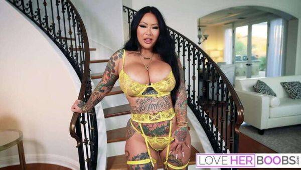 JOI Featuring Busty Asian Connie Perignon with Tattoo - porntry.com on freevids.org