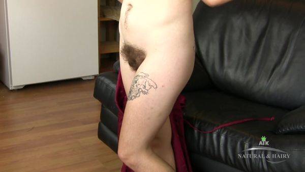 Velma Gets Chatty With Us As She Gets Naked On The Couch, Exposing Her Hairy Goods - hotmovs.com on freevids.org