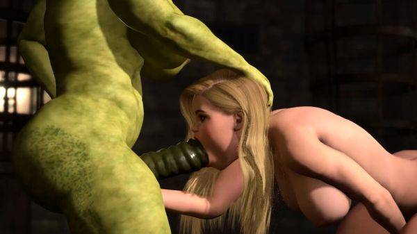 Futa orc with a huge dick fucks hard a sexy blonde slut - drtuber.com on freevids.org