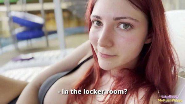 Redhead Stranger Gives Intense Blowjob and Ride in Locker Room - LikaBusy - veryfreeporn.com on freevids.org