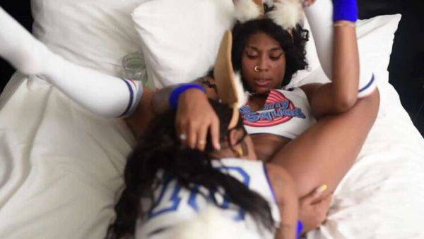 Ebony Lesbians Tinee & Lola: Hot Scissoring & Pussy Eating Action - xxxfiles.com on freevids.org