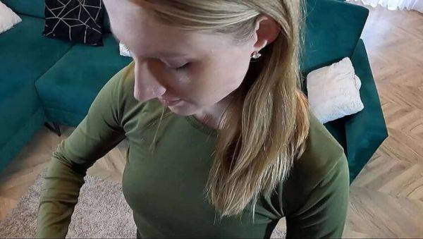 Attractive Blonde Newbie's First Blowjob during Porn Audition - porntry.com on freevids.org