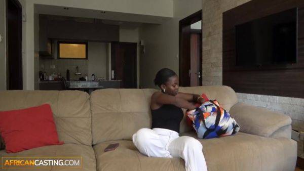 African Bald Model Fucks White Big Cock Agent At The - hotmovs.com on freevids.org