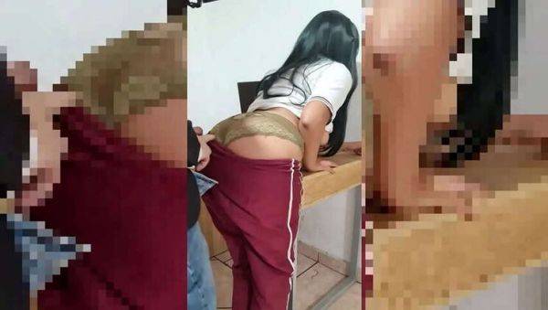 Authentic teen: Classroom quickie & cock-sucking. Latina student with big ass in public, sexy lingerie & school uniform. - veryfreeporn.com on freevids.org