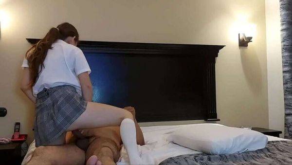 Authentic amateur footage: Old man with a young Latin student! A real 18-year-old teen, petite and skinny, in a student uniform! Not fake, homemade video, featuring natural tits and hot colle - porntry.com on freevids.org