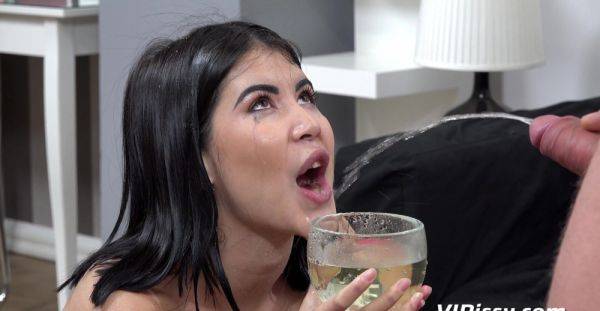 Brunette beauty drinks pee and fucks in the ultimate sex fetishes - alphaporno.com on freevids.org