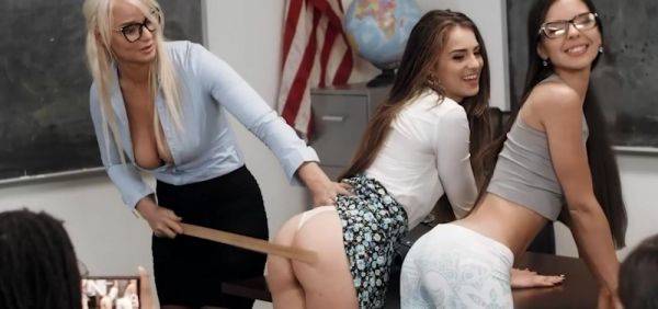 Professor London Rivers Teaches Slutty Students Milana Ricci and Sofie Reyez A Naughty Lesson - inxxx.com on freevids.org