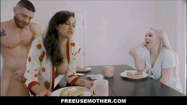 Hot MILF Threesome with Haley Spades and Penny Barber - Free Use Family Fun at Breakfast - xxxfiles.com on freevids.org