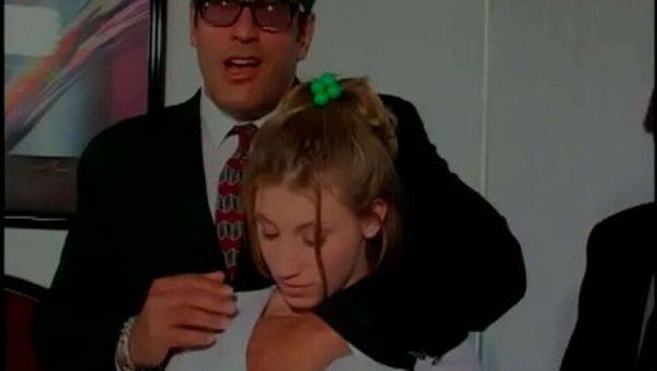 Young Blonde Teen Gets Double Penetrated in Rough Anal Threesome - veryfreeporn.com on freevids.org