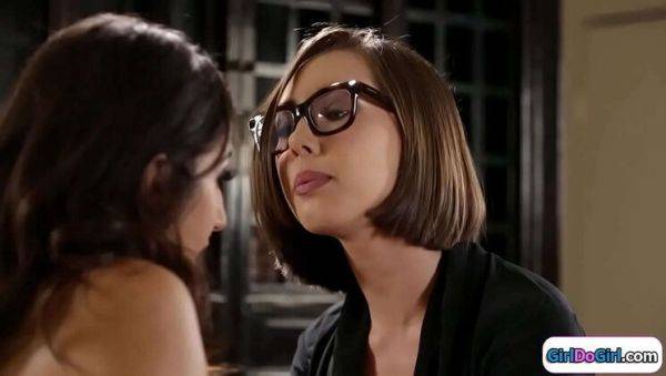 Boss Makes Employee Strip Out of Tight Dress - Lesbian Office Seduction with Jenna Sativa & April O'Neil - porntry.com on freevids.org