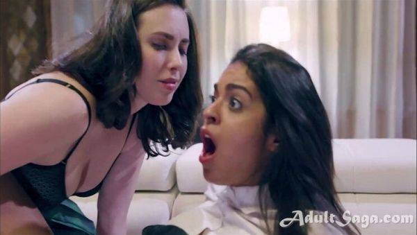 18-Year-Old Virgin Teen Casey Calvert Loses It in First-Time Threesome with Vienna Black - porntry.com on freevids.org