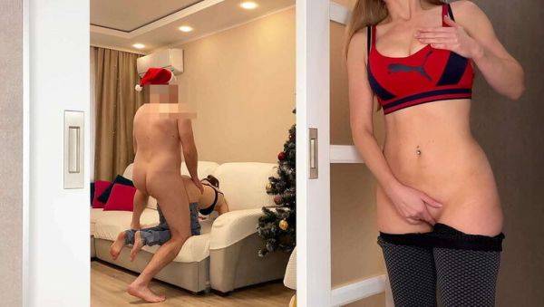Russian Amateur Fucks Teacher and Stepmom for Christmas Party - New Year 2024 Sex with Nellyborsh & Teoteo - porntry.com - Russia on freevids.org