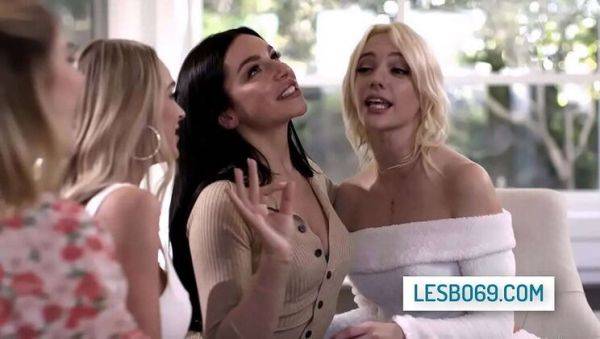 Lesbian Foursome with Kenna James, Emma Hix, April Olsen & Kenzie Anne - Pussy Licking & 69 Action - porntry.com - Usa on freevids.org