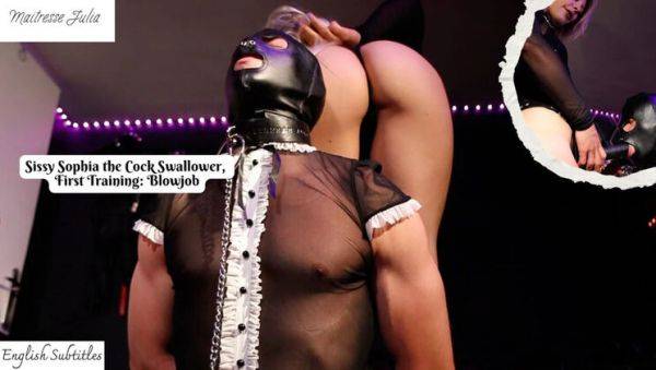 Sissy Sophia First Anal Training: Pegging and Cum on Feet by Mistress Julia - veryfreeporn.com - France on freevids.org