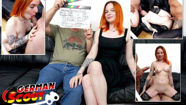 German Scout MMF Threesome with Redhead Teen - Blowjob and Cumshot in HD - porntry.com - Germany on freevids.org