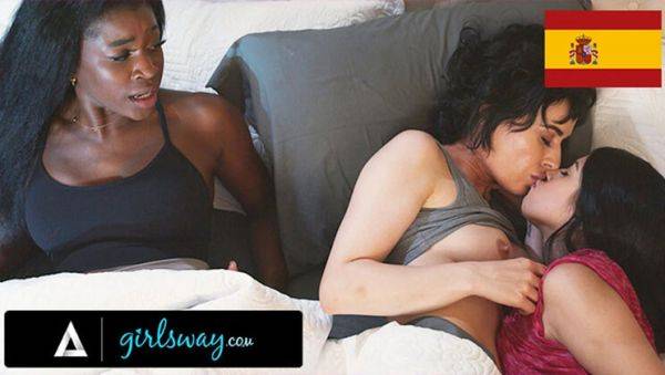 Olive Glass & Alex Coal Horny Threesome Fingering with Nicole Kitt - Sneaky Lesbian Foreplay and Double Penetration - xxxfiles.com - Britain on freevids.org