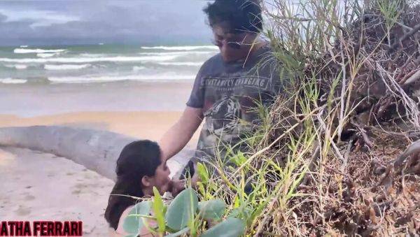 Cheating Husband Blows His Load on Beach with Big Booty Latina - xxxfiles.com - Spain on freevids.org