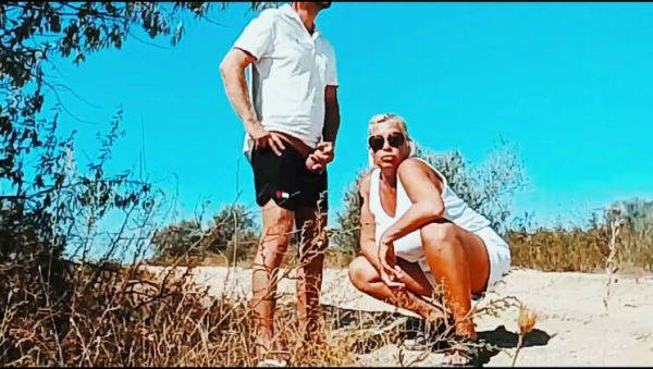 Blonde MILF Step Mom With Big Natural Tits Sucks Stranger On Road Outdoor Blowjob - porntry.com - Germany on freevids.org