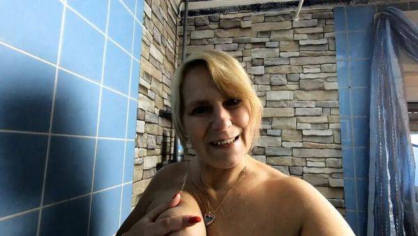 SweetSusi's Dirty German Solo - Big Ass Blonde Masturbates Nude in Bathroom - veryfreeporn.com - Germany on freevids.org