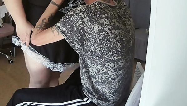 Mature Maid Lights Up Dick and Gets Doggy Style Fucking - veryfreeporn.com on freevids.org