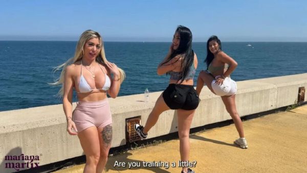 Mariana Martix Rough Threesome Fuck on Beach with Big Tits Colombian Blonde - xxxfiles.com - Spain - Colombia on freevids.org