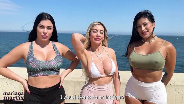 Mariana Martix Fucked Hard by Friends on Beach - Big Tits Latina Threesome with Sergio Lagos - veryfreeporn.com - Spain - Colombia on freevids.org