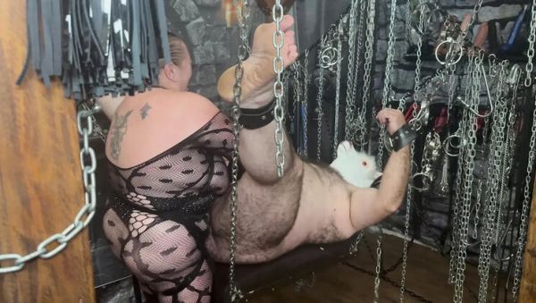 Mature BBW Domina Satana Dominates Sub Lamby in Hardcore BDSM Dungeon - xxxfiles.com - Britain on freevids.org