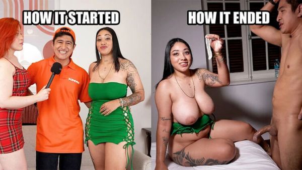 Nervous Around Big Tits! Nicki Power Quits Popeyes for Amateur Latina Casting & Rough Doggystyle - porntry.com - Spain on freevids.org