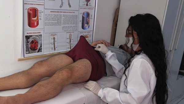 Nurse Excited By Patient's Huge Uncontrollable Erection In Hospital - Brunette Latina In Uniform - xxxfiles.com - Brazil on freevids.org