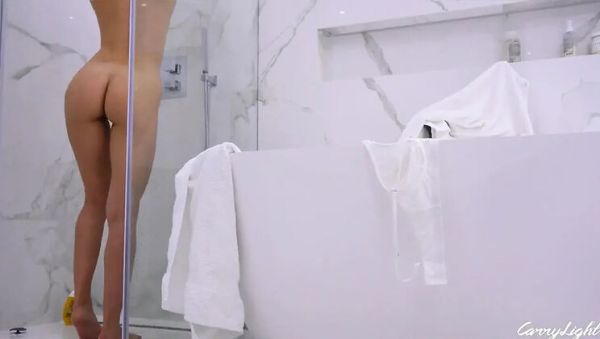 CarryLight Cumshot POV - Big Ass Babe Shower in Skirt Wet and Messy HD - veryfreeporn.com - Britain on freevids.org