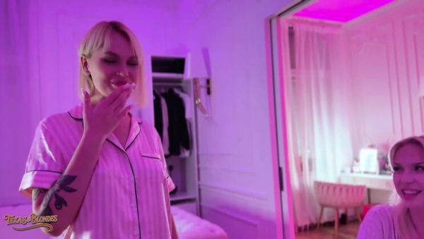 Eager Blonde Babes Greta Foss & Vera Jarw Raw Threesome Fuck with Mr. Texas - veryfreeporn.com - Britain on freevids.org