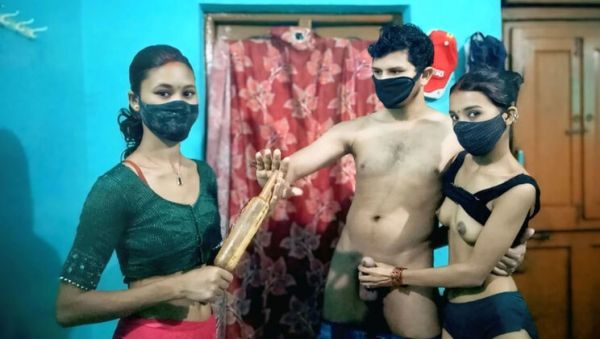 Desi Indian Wife's Best Friend Threesome Fuck - Hot Monika and Horny Archana Caught by Wife Viral Hindi Video - porntry.com - India on freevids.org