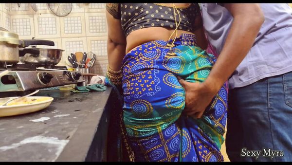 Desi Aunty Myra Fucks Stepson with Big Ass in Doggy Style - Indian Mom Blowjob and Cumshot - porntry.com - India - Portugal on freevids.org