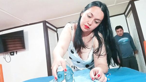 Caught My BBW Stepmom Ironing Clothes & Fucking Her Big Ass Rough - veryfreeporn.com - Usa on freevids.org