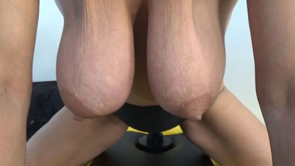 AnnaBUST Solo Dildo Play with Big Natural Tits - porntry.com on freevids.org