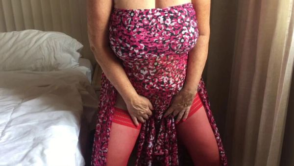 Horny Mature Granny Strips Nylon Stockings in Sun - Big Natural Tits & Feet Fetish - xxxfiles.com - Britain on freevids.org