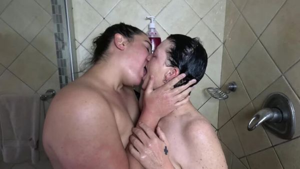 Amateur Lesbian Shower Fun with Mature and Young BBW Soaping Up and Orgasm - porntry.com - South Africa on freevids.org