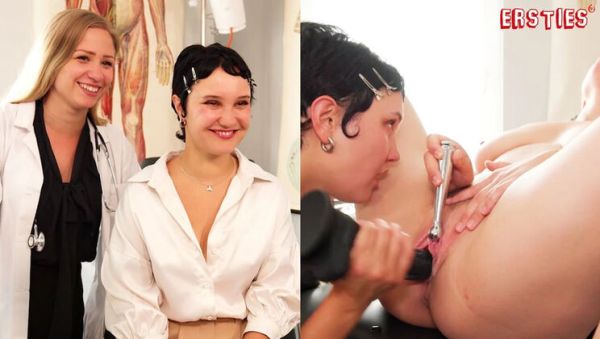 German Lesbian Doctors Gabi and Hannah Hot Medical Sex with Dildo and Vibrator Fingering HD - porntry.com - Germany on freevids.org