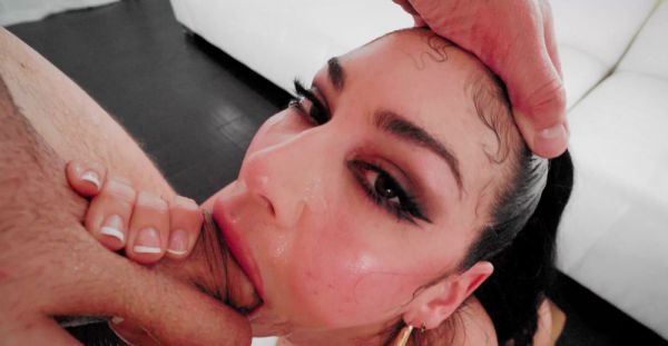 Queenie Sateen experiences intense deepthroat on the sofa with Mick Blue. - alphaporno.com on freevids.org