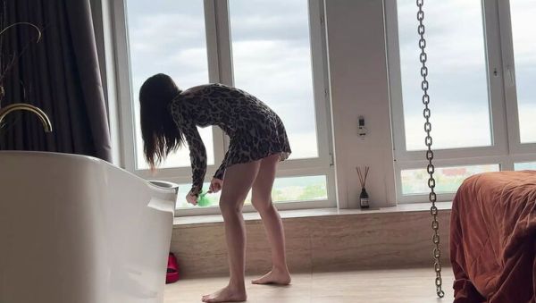 Skinny Russian Cleaning Lady In Short Dress Foot Fetish POV Worship - xxxfiles.com - Russia on freevids.org
