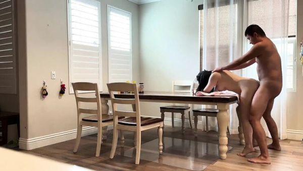 Fucking My Buddy's Wife on the Dining Table While He's Out of Town - Asian MILF Brunette Loud Moaning - veryfreeporn.com - China on freevids.org