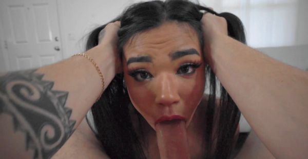 Hot latina teen Summer Col gets her throat gagging with bbc - alphaporno.com on freevids.org