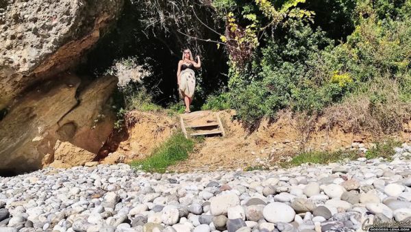 Amateur MILF Goddess Lena Naked Beach Masturbation with Big Natural Tits & Foot Fetish - veryfreeporn.com - North Korea on freevids.org