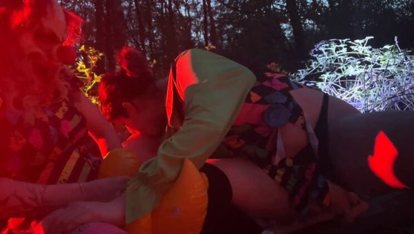 Freaky Clown Party with EdgesOfReality - Big Tits Outdoor Fetish Group Sex - porntry.com - Britain - Denmark on freevids.org