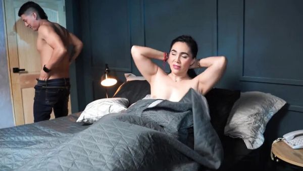 Hot Stepmom Sarah Black Fucks Stepson in Bed - Big Ass Latina MILF Gets Her Pussy Eaten - porntry.com - Spain - Colombia on freevids.org