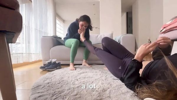 Scarlettandc Latina Lesbian Foot Wrestling - Sweaty Petite Catfight Pussy Eating - veryfreeporn.com - Spain - Colombia on freevids.org