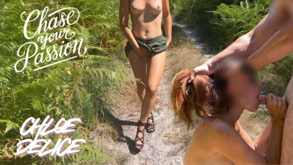 French MILF Chloe Delice Outdoor Blowjob and Cumshot on Tits - veryfreeporn.com - France on freevids.org