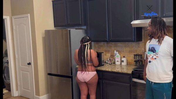 Big Booty Stepmom Fucks Stepson on New Year's - Creampie in the Kitchen - xxxfiles.com on freevids.org
