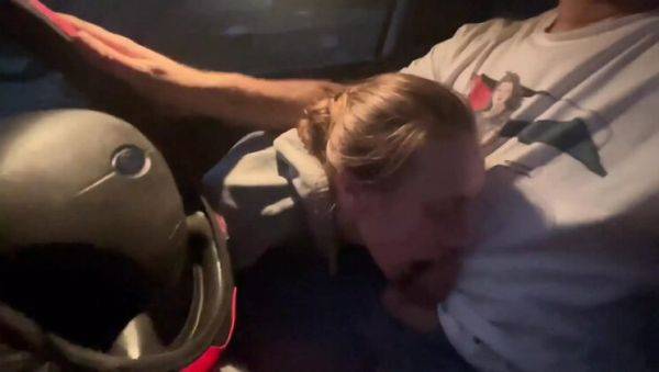 Blonde Amateur Gets Creampie in Car - POV Blowjob While Driving - veryfreeporn.com on freevids.org