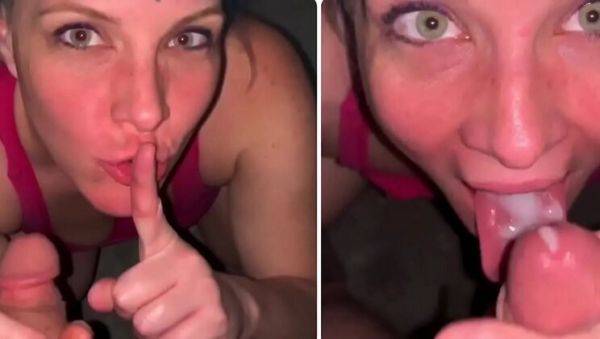 Neighbors Hear Us Fucking in the Yard - Outdoor Doggy Style & Cum Swallow - xxxfiles.com on freevids.org